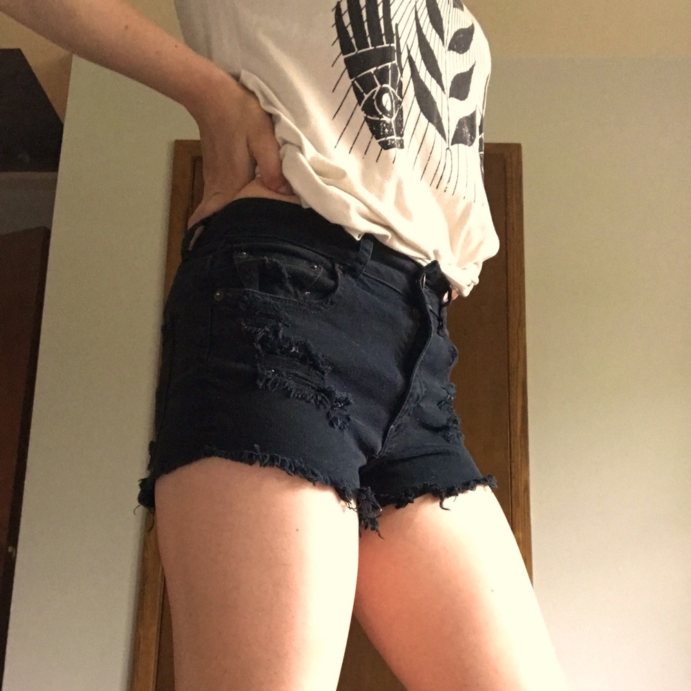 american eagle high waisted festival shorts